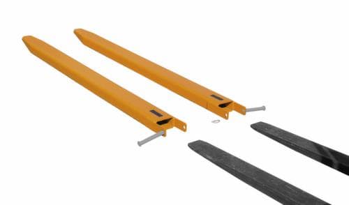 Bauer Rallonge de fourche avec fond fermé, RAL7021 gris noir, pour section de dent hauteur x largeur 40 x 120 mm