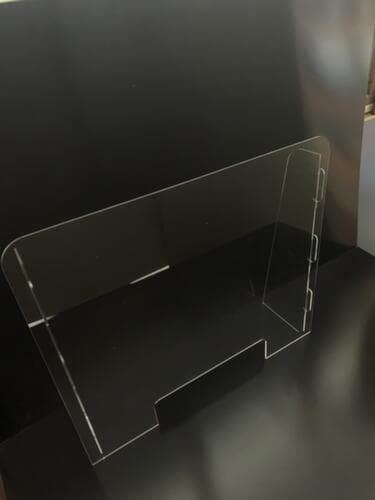 Paroi de protection hygiénique avec ouverture de passage, hauteur x largeur 700 x 600 mm