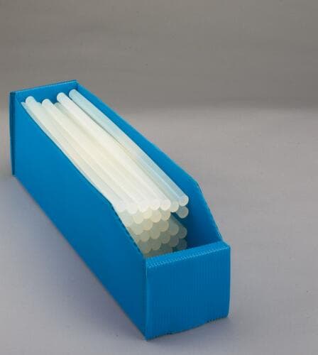 bac à bec pliable, bleu, profondeur 378 mm, polypropylène