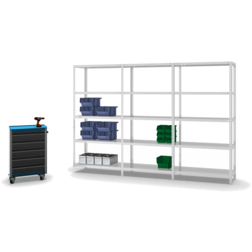 hofe Etagère à visser, 5 tablettes, RAL7035 gris clair