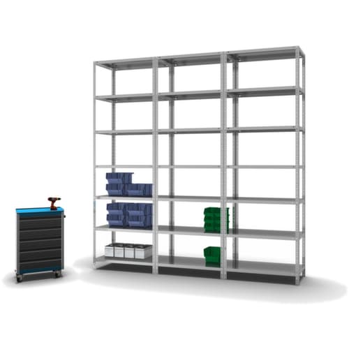 hofe Etagère à visser, 7 tablettes, avec revêtement en zinc anti-corrosion