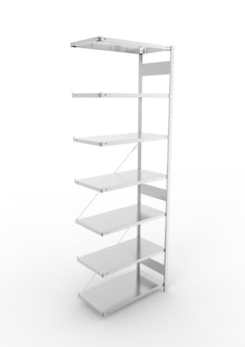 META Panneau d'extension pour le rayonnage sans CLIP vis, hauteur x largeur x profondeur 3000 x 1006 x 536 mm, 7 tablettes