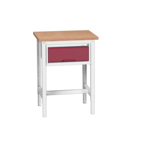 bott Établi verso, 1 tiroir, RAL7035 gris clair/RAL3004 rouge pourpre