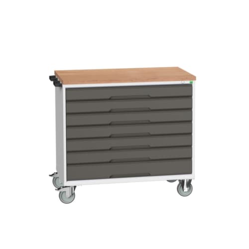 bott Chariot à outils verso, 7 tiroirs, RAL7035 gris clair/RAL7016 gris anthracite