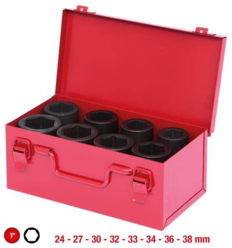 KS Tools Jeu de douilles électriques hexagonales 1"