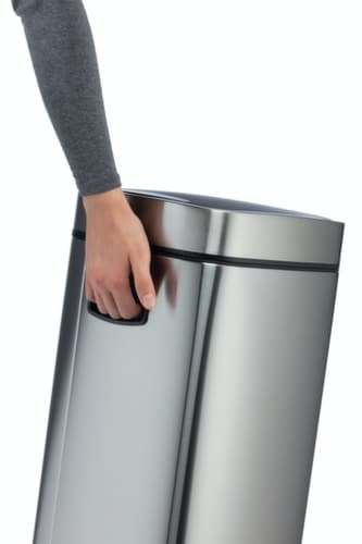 Durable Poubelle à capteur NO TOUCH en acier inoxydable, 21 l, argent métallique