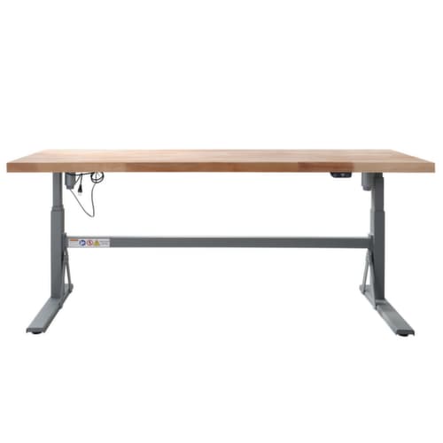 Établi à hauteur réglable électriquement MASTER, RAL7037 gris poussière