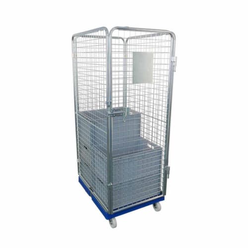 Bac sur roulettes de sécurité rolltainer®, force 500 kg, longueur x largeur 870 x 682 mm