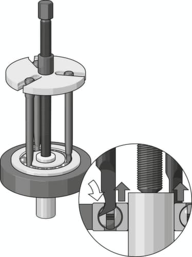 1.92/12 Extracteur de roulement à billes PLUS