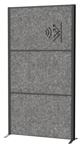 MAUL Tableau à cloison démontable MAULconnecto, hauteur x largeur 1800 x 1000 mm, paroi gris foncé