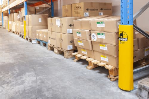 a.m.p.e.r.e. Protection montants de rayonnage Rack Mammut® S, hauteur 600 mm