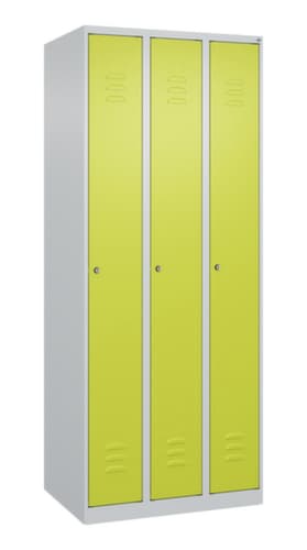 C+P Armoire vestiaire Classic Plus à 3 compartiments, largeur de compartiment 250 mm