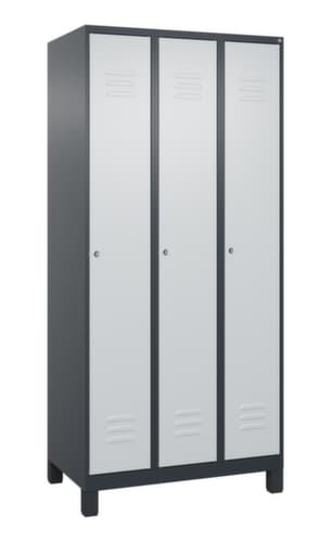 C+P Armoire vestiaire Classic Plus à 3 compartiments, largeur de compartiment 300 mm