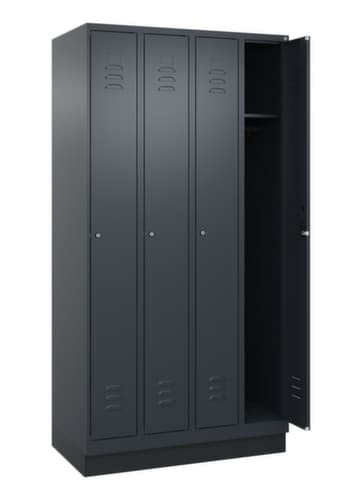 C+P Armoire vestiaire Classic Plus à 4 compartiments, largeur de compartiment 250 mm