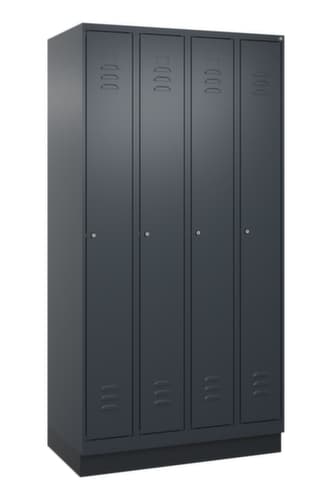C+P Armoire vestiaire Classic Plus à 4 compartiments, largeur de compartiment 250 mm