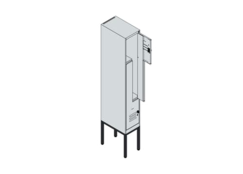 C+P Armoire vestiaire Z Classic Plus, largeur de compartiment 150/300 mm