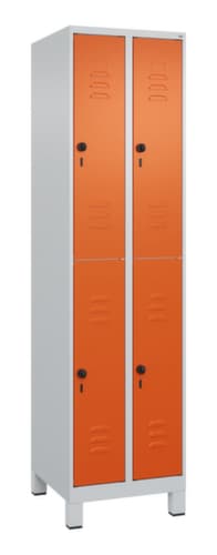 C+P Armoire vestiaire à deux niveaux Classic Plus, largeur de compartiment 250 mm