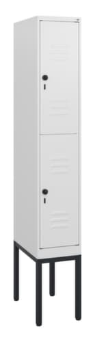 C+P Armoire vestiaire à deux niveaux Classic Plus, largeur de compartiment 300 mm