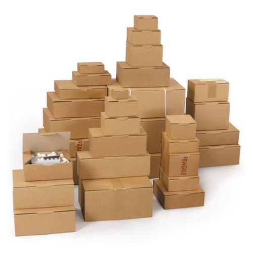 Caisse en carton ondulé 1 cannelure, 1 onde, 150 x 150 x 100 mm