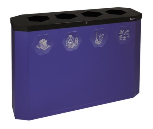 stumpf Station de collecte de matières recyclables mobile S Sixco 4 »smart«, 4 x 45 l