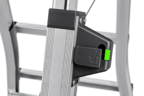 Hailo Double escabeau télescopique TopLine D100, 2 x 4 / 2 x 5 / 2 x 6 échelons et marches profilés antidérapants