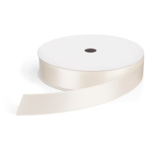 Ruban effet satin ivoire