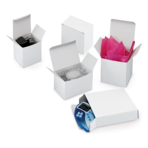 250 boîtes blanches en carton plat