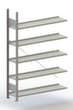 META Rayonnage sans boulons pour classeurs élément suivant, 5 tablettes, RAL7035 gris clair