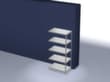 hofe Rayonnage à boulonner élément suivant, 5 tablettes, avec revêtement en zinc anti-corrosion