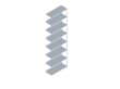 hofe Rayonnage à boulonner pour classeurs élément suivant, 8 tablettes, avec revêtement en zinc anti-corrosion