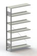 META Rayonnage sans boulons pour classeurs élément suivant, 6 tablettes, RAL7035 gris clair
