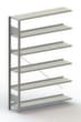 META Rayonnage sans boulons pour classeurs élément suivant, 6 tablettes, RAL7035 gris clair