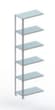 META Rayonnage à boulonner FIX élément suivant, 6 tablettes, RAL7035 gris clair