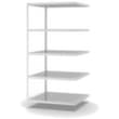 hofe Rayonnage à boulonner élément suivant, 5 tablettes, RAL7035 gris clair