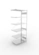 META Panneau d'extension pour le rayonnage sans CLIP vis, hauteur x largeur x profondeur 2500 x 1006 x 636 mm, 6 tablettes