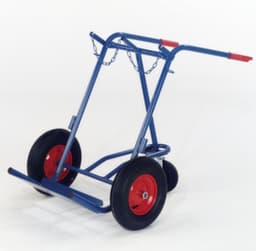 Rollcart Flaschenkarre mit Stützrad, für 2x40/50 l Flasche, Vollgummi-Bereifung