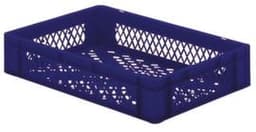 Lakape Euronorm-Stapelbehälter Favorit Wände + Boden durchbrochen, blau, Inhalt 22 l