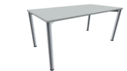 Gera Konferenztisch Basis, Breite x Tiefe 1600 x 800 mm, Platte lichtgrau