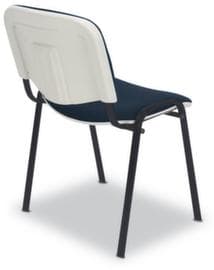 Nowy Styl Stahlrohrstuhl mit Kunststoff-Rückenschale, Sitz Stoff (100% Polyester), dunkelblau