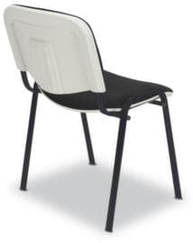 Nowy Styl Stahlrohrstuhl mit Kunststoff-Rückenschale, Sitz Stoff (100% Polyester), dunkelgrau
