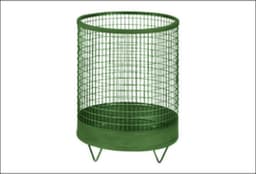 Drahtgitter-Behälter mit geschlossenem Boden, 63 l, RAL6010 Grasgrün