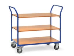 fetra Tischwagen 850x500 mm, Traglast 200 kg, 3 Etagen