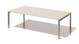 Bisley Höhenverstellbarer Konferenz- und Chefschreibtisch Cito, Breite x Tiefe 2400 x 1200 mm, Platte grauweiß
