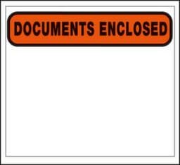 Begleitpapiertasche "Documents enclosed", DIN lang