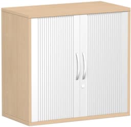 Gera Querrollladenschrank Milano, 2 Ordnerhöhen, Buche/silber