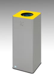 VAR Wertstoffbehälter WS Quadro 79 mit Klemmring zur Sackbefestigung, 70 l, silber