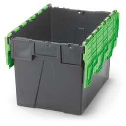 Mehrweg-Box mit grünem Deckel 600 x 400 x 250 mm