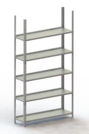 META Rayonnage à boulonner pour classeurs, 5 tablettes, avec revêtement en zinc anti-corrosion