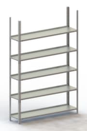 META Rayonnage à boulonner pour classeurs, 5 tablettes, avec revêtement en zinc anti-corrosion