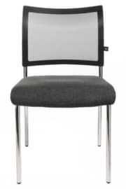 Topstar Siège visiteur Visit 10 avec dossier maille, assise tissu (100 % polypropylène), anthracite